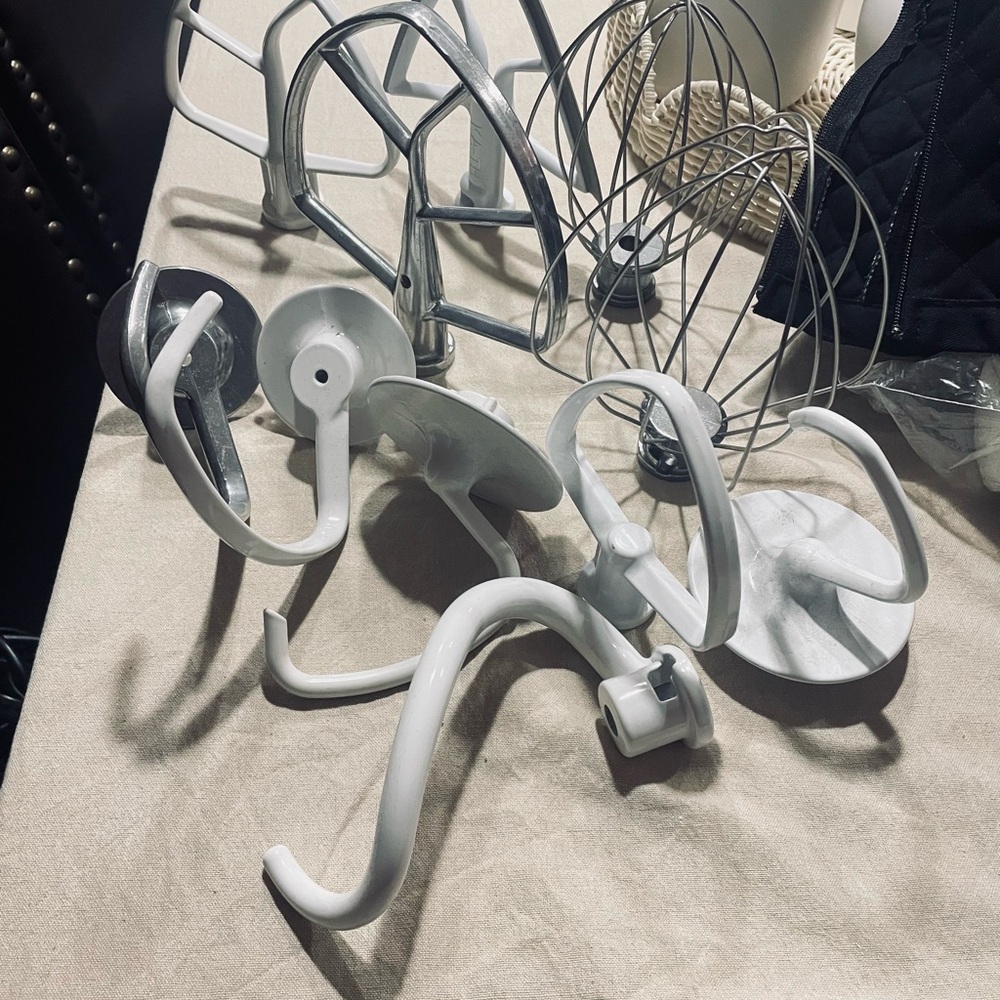 KitchenAid Silver and White Mixer Attachments 11 pieces